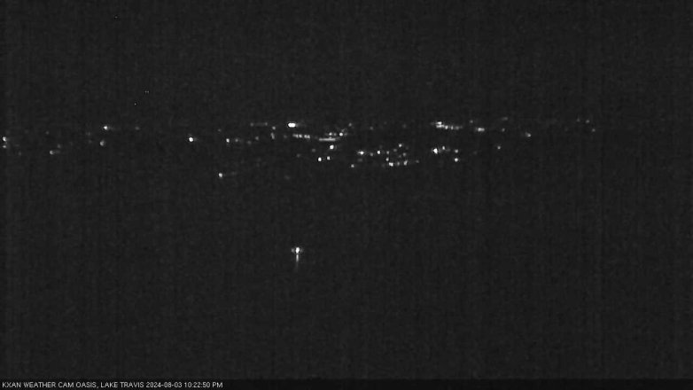 Lake Travis webcam, August 3, 2024 10:25 PM CT