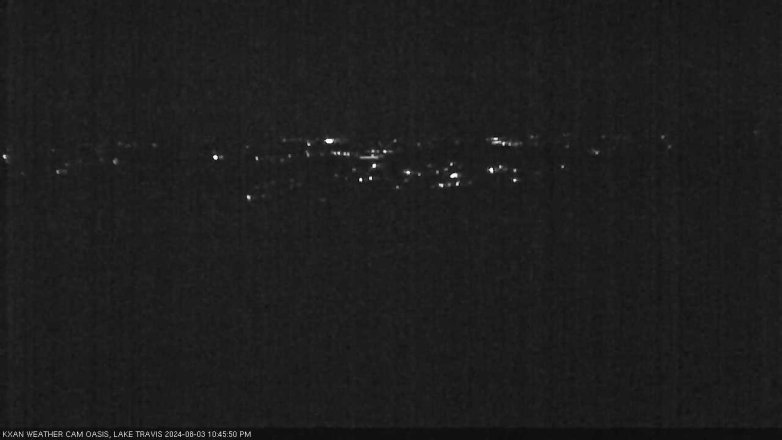 Lake Travis webcam, August 3, 2024 10:45 PM CT