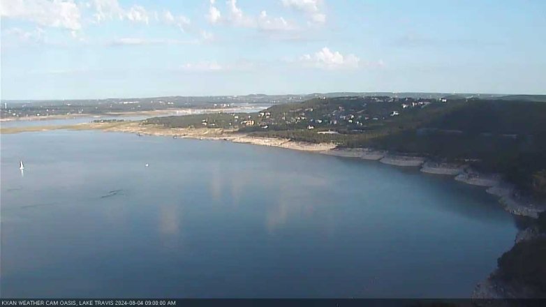 Lake Travis webcam, August 4, 2024 9:00 AM CT