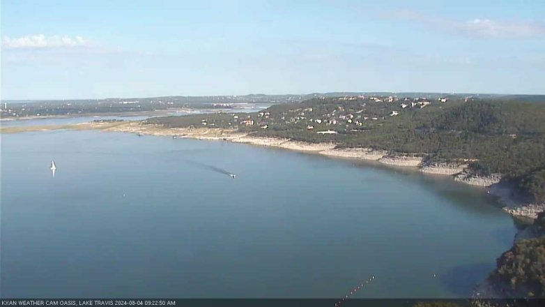 Lake Travis webcam, August 4, 2024 9:25 AM CT