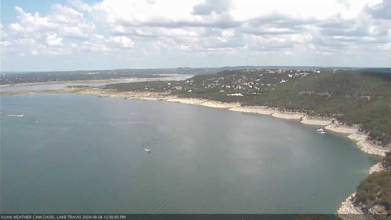 Lake Travis webcam, August 4, 2024 12:00 PM CT