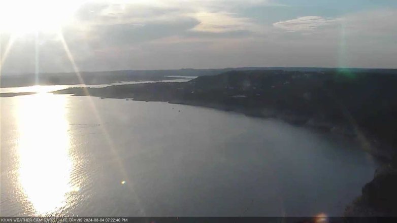 Lake Travis webcam, August 4, 2024 7:25 PM CT