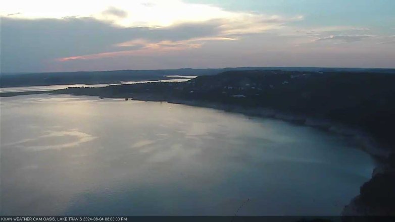 Lake Travis webcam, August 4, 2024 8:00 PM CT