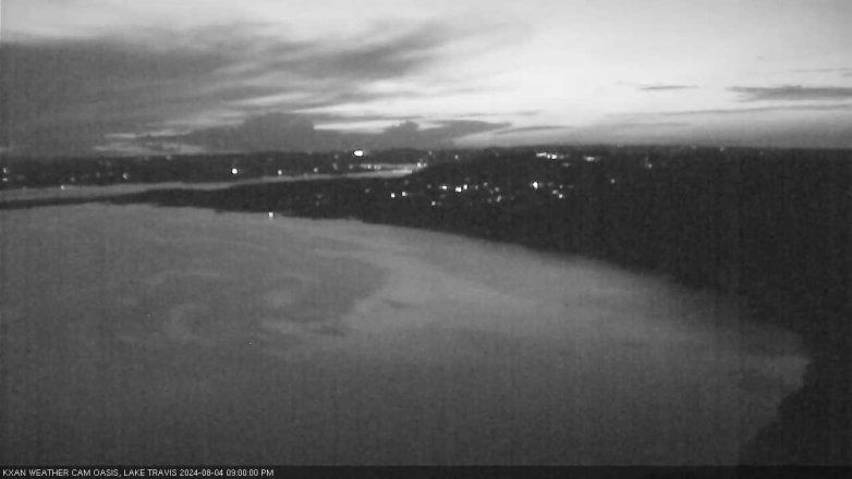 Lake Travis webcam, August 4, 2024 9:00 PM CT