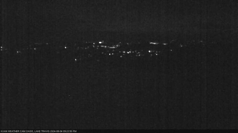 Lake Travis webcam, August 4, 2024 9:25 PM CT