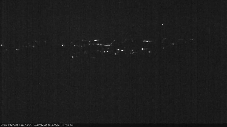 Lake Travis webcam, August 4, 2024 11:25 PM CT