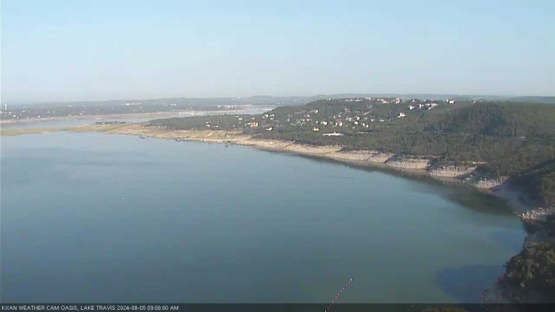 Lake Travis webcam, August 5, 2024 9:00 AM CT