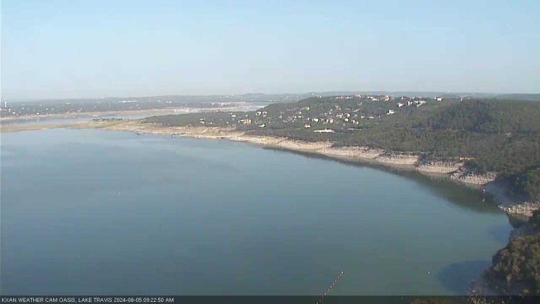 Lake Travis webcam, August 5, 2024 9:25 AM CT