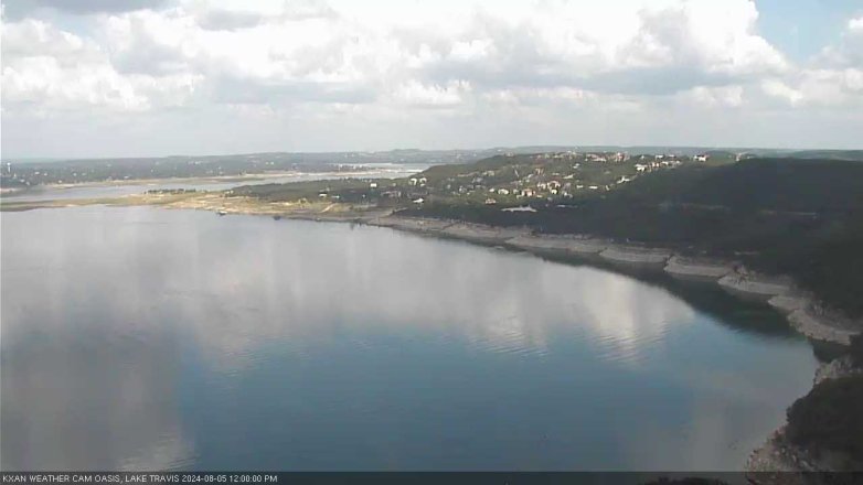 Lake Travis webcam, August 5, 2024 12:00 PM CT