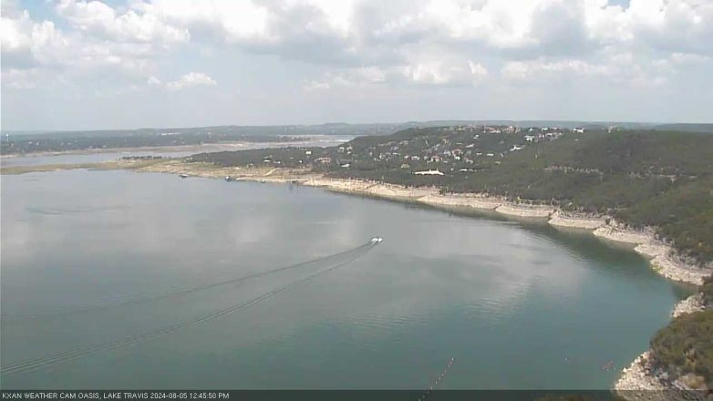 Lake Travis webcam, August 5, 2024 12:45 PM CT