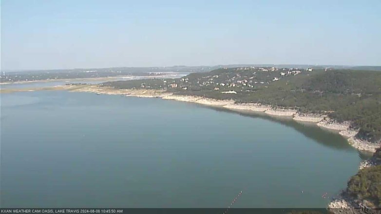Lake Travis webcam, August 6, 2024 10:45 AM CT