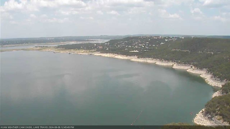 Lake Travis webcam, August 6, 2024 12:45 PM CT