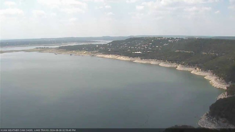 Lake Travis webcam, August 6, 2024 3:00 PM CT