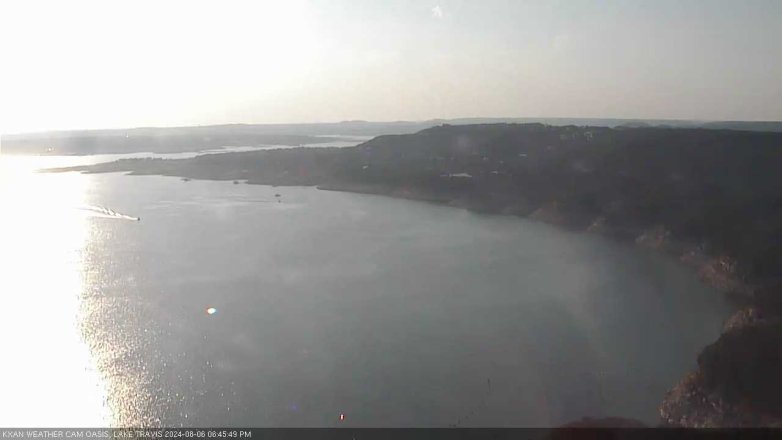 Lake Travis webcam, August 6, 2024 6:45 PM CT