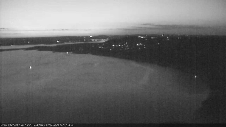 Lake Travis webcam, August 6, 2024 9:00 PM CT