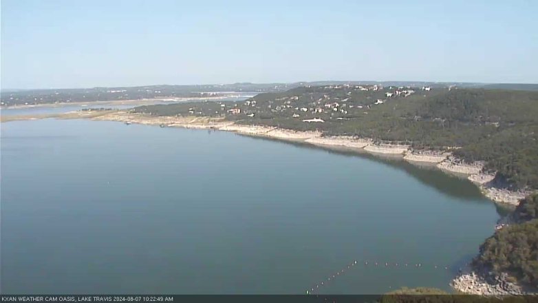 Lake Travis webcam, August 7, 2024 10:25 AM CT