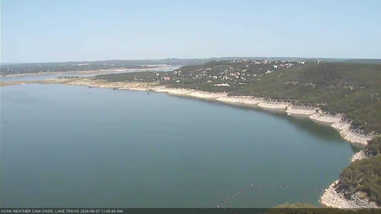 Lake Travis webcam, August 7, 2024 11:45 AM CT