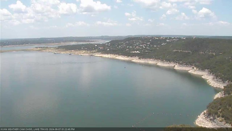 Lake Travis webcam, August 7, 2024 1:25 PM CT