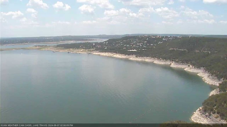 Lake Travis webcam, August 7, 2024 2:00 PM CT