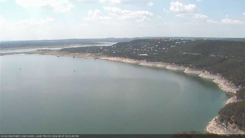 Lake Travis webcam, August 7, 2024 3:25 PM CT