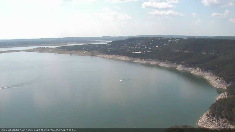Lake Travis webcam, August 7, 2024 4:25 PM CT