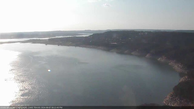 Lake Travis webcam, August 7, 2024 6:25 PM CT