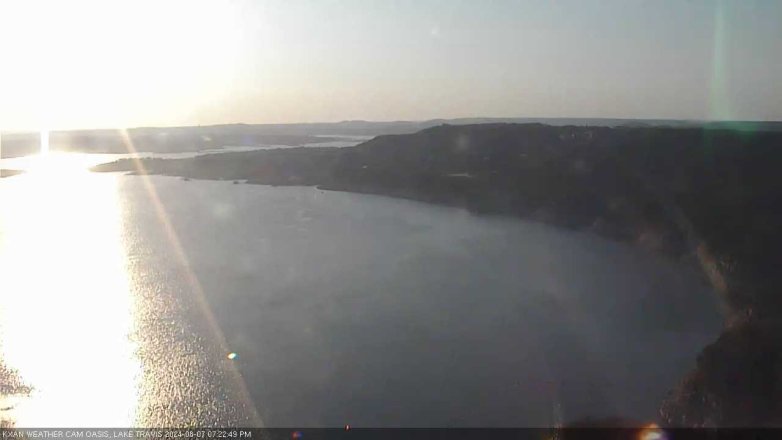Lake Travis webcam, August 7, 2024 7:25 PM CT