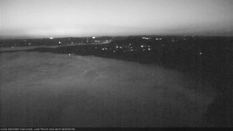 Lake Travis webcam, August 7, 2024 9:00 PM CT