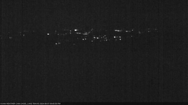 Lake Travis webcam, August 7, 2024 9:45 PM CT