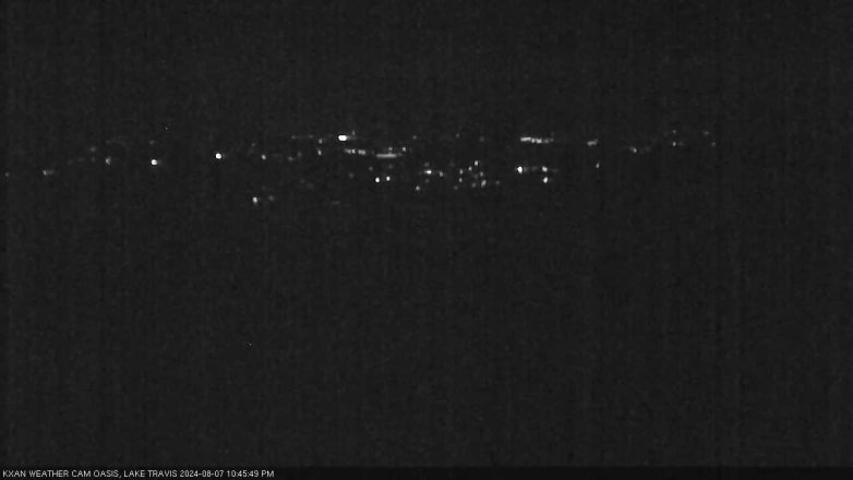 Lake Travis webcam, August 7, 2024 10:45 PM CT