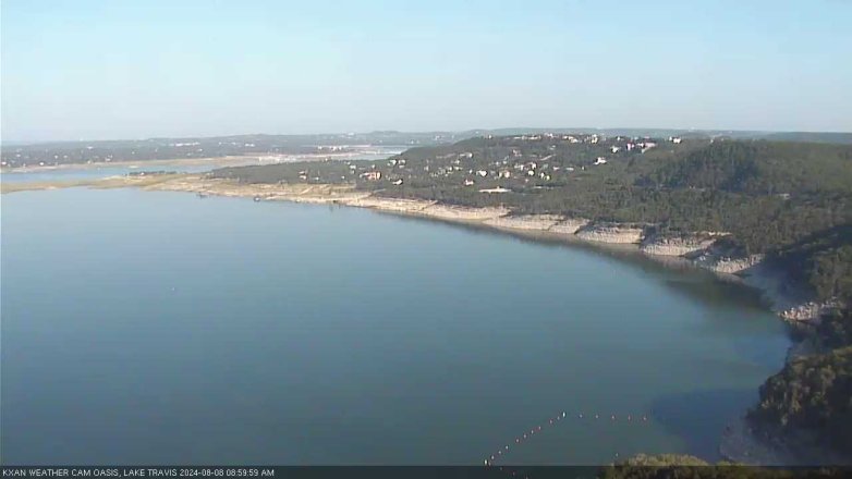 Lake Travis webcam, August 8, 2024 9:00 AM CT