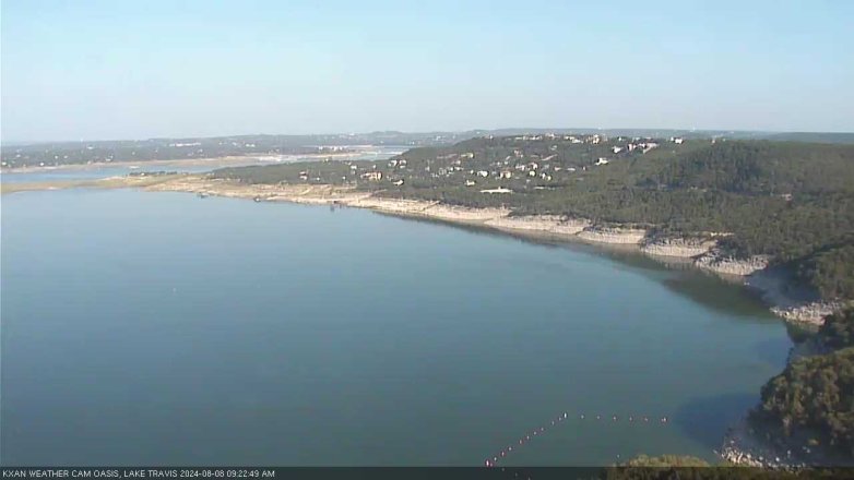 Lake Travis webcam, August 8, 2024 9:25 AM CT