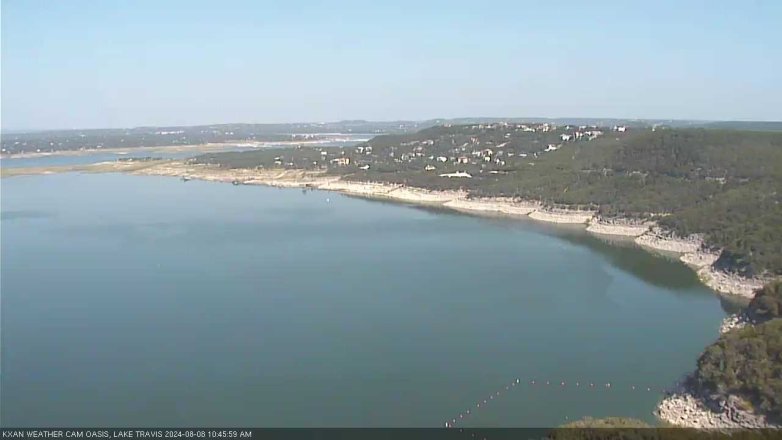Lake Travis webcam, August 8, 2024 10:45 AM CT