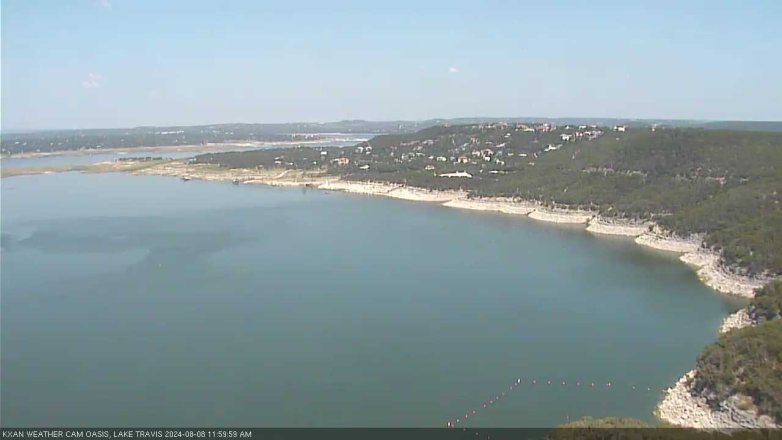 Lake Travis webcam, August 8, 2024 12:00 PM CT