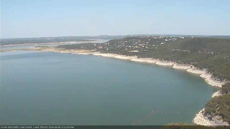 Lake Travis webcam, August 8, 2024 12:25 PM CT