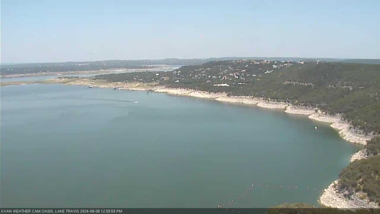 Lake Travis webcam, August 8, 2024 1:00 PM CT