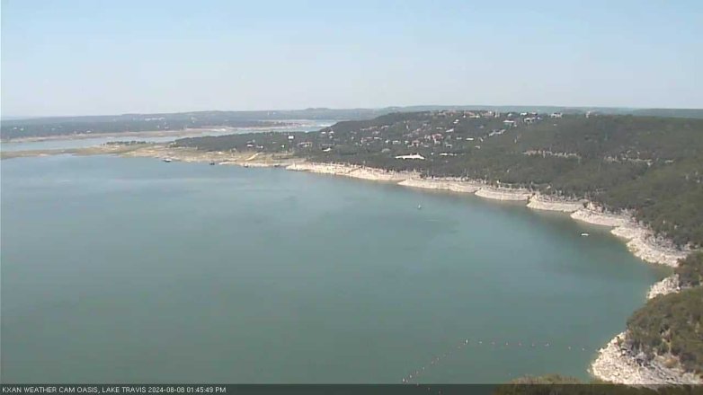 Lake Travis webcam, August 8, 2024 1:45 PM CT