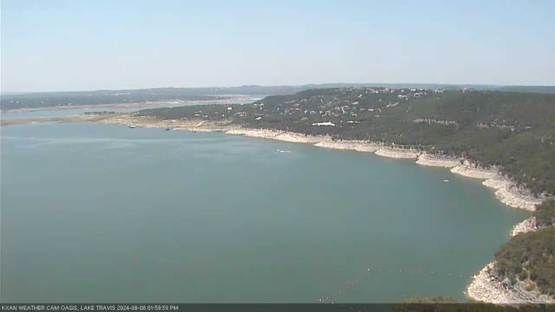 Lake Travis webcam, August 8, 2024 2:00 PM CT