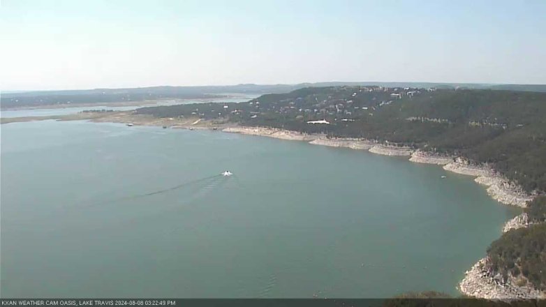 Lake Travis webcam, August 8, 2024 3:25 PM CT