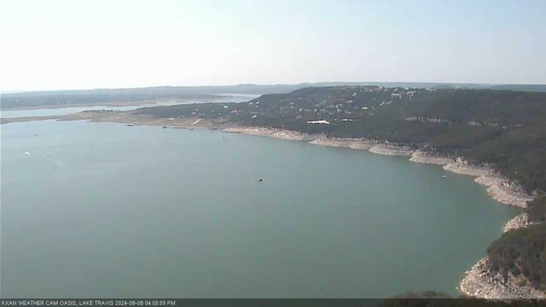 Lake Travis webcam, August 8, 2024 4:00 PM CT