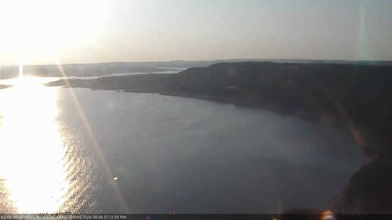 Lake Travis webcam, August 8, 2024 7:25 PM CT