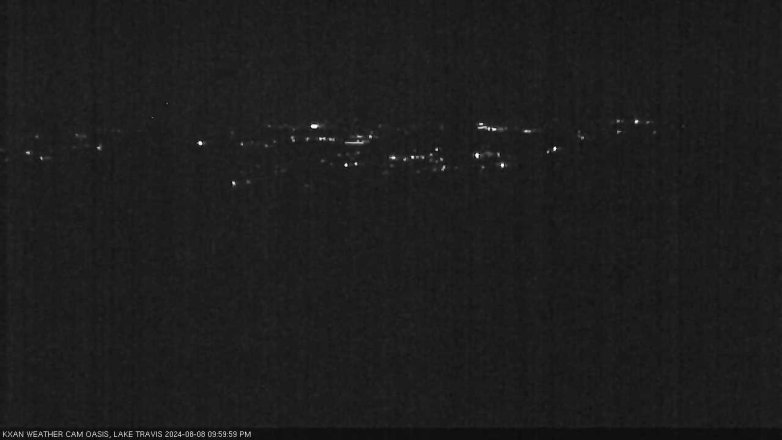 Lake Travis webcam, August 8, 2024 10:00 PM CT
