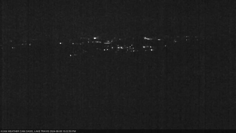 Lake Travis webcam, August 8, 2024 10:25 PM CT