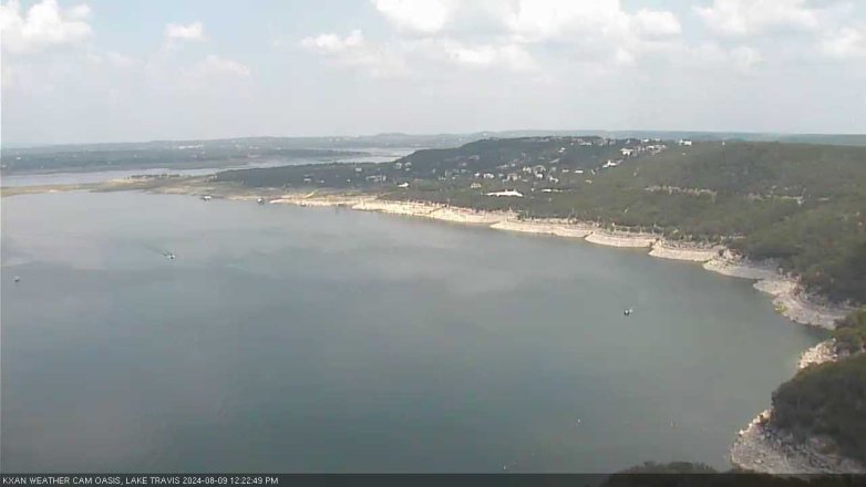 Lake Travis webcam, August 9, 2024 12:25 PM CT