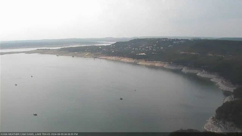 Lake Travis webcam, August 9, 2024 4:00 PM CT