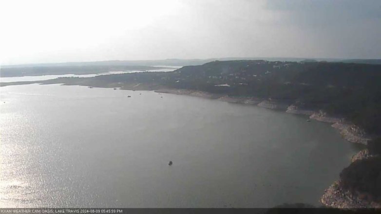 Lake Travis webcam, August 9, 2024 5:45 PM CT