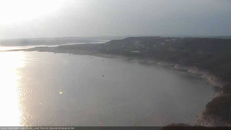 Lake Travis webcam, August 9, 2024 6:45 PM CT