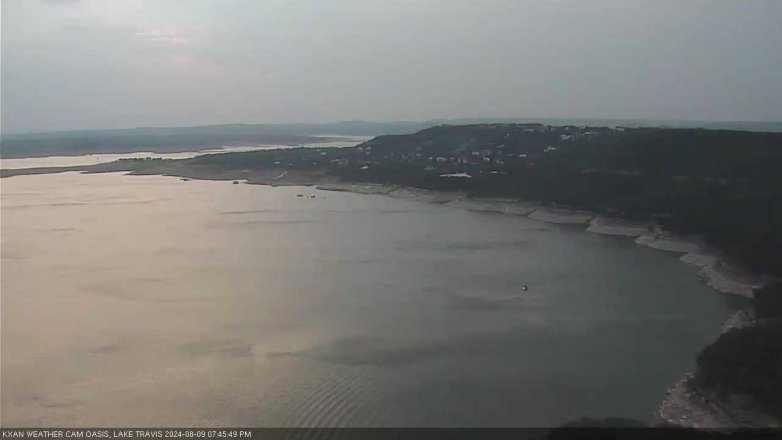 Lake Travis webcam, August 9, 2024 7:45 PM CT