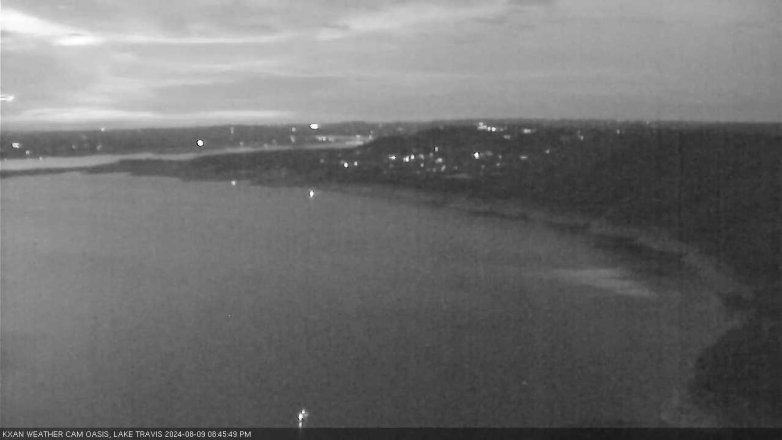 Lake Travis webcam, August 9, 2024 8:45 PM CT