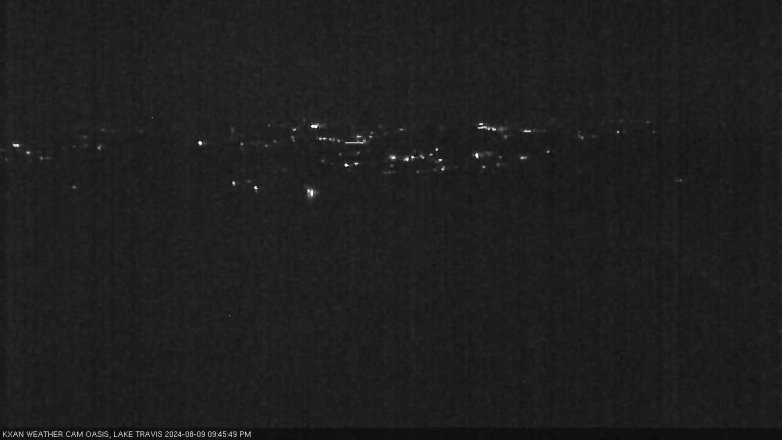 Lake Travis webcam, August 9, 2024 9:45 PM CT